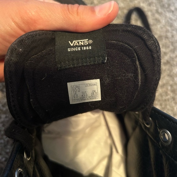 Vans Men's Black High-Top Sneakers - Picture 8 of 8